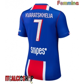 Paris Saint-Germain Khvicha Kvaratskhelia #7 Prima Maglia Femmina 2026-27 Manica Corta